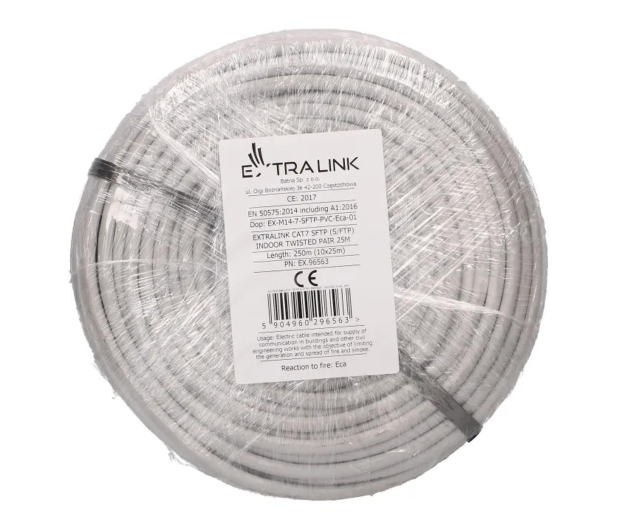 ExtraLink CAT7 SFTP (S/FTP) Wewnętrzny Kabel sieciowy 25m - 1543931 - zdjęcie 5